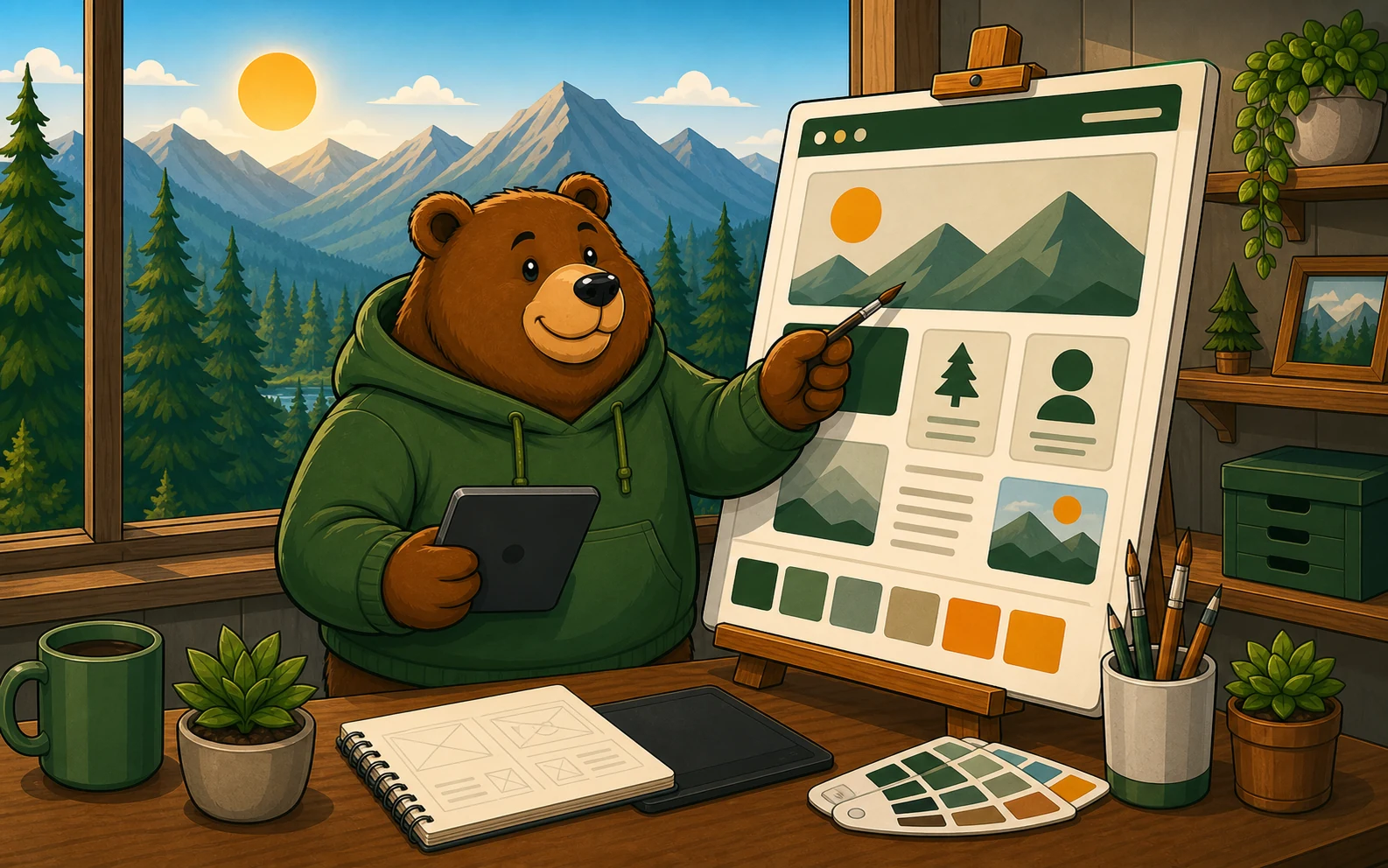 Kodiak bear designing a polished Northern Virginia business website